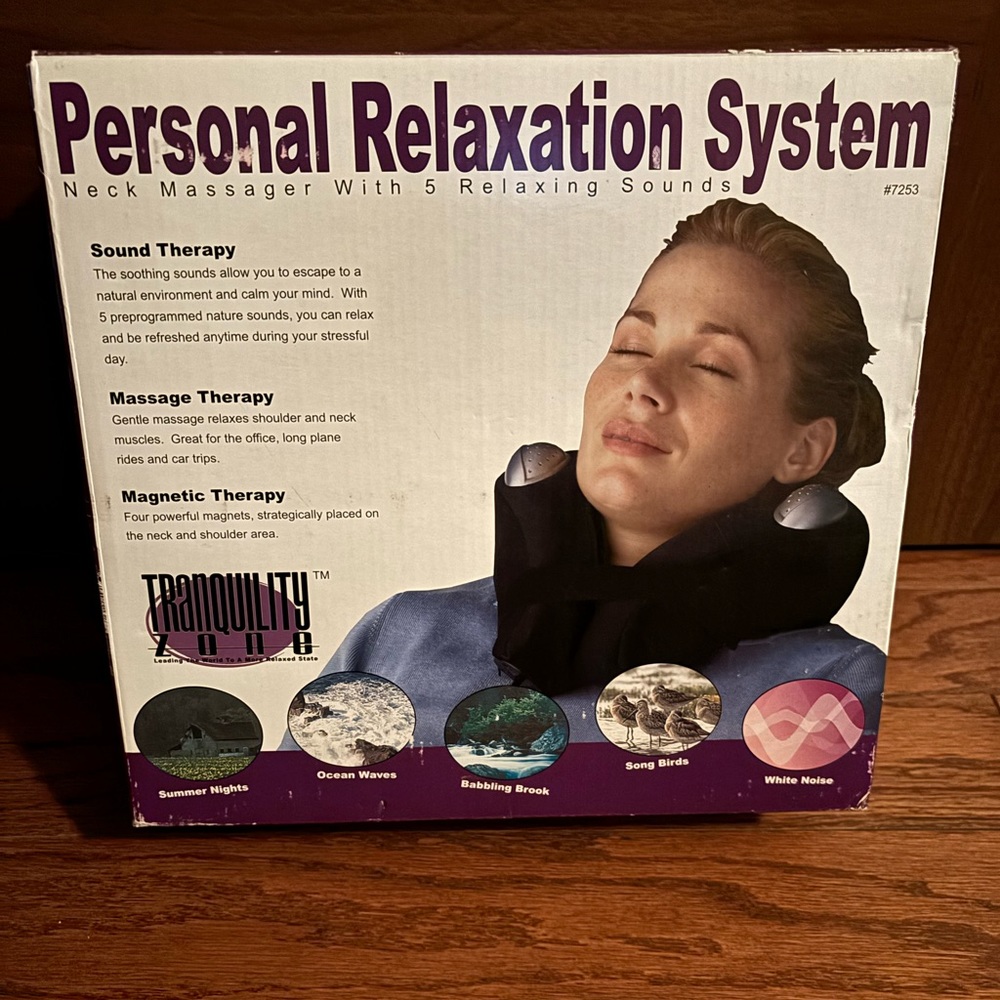 Tranquility Zone, personal relaxation system neck massager. Never used.